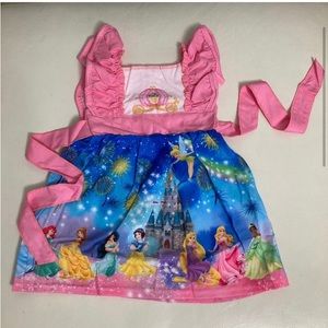 Princess pink belle Ariel Aurora jasmine tiana dress